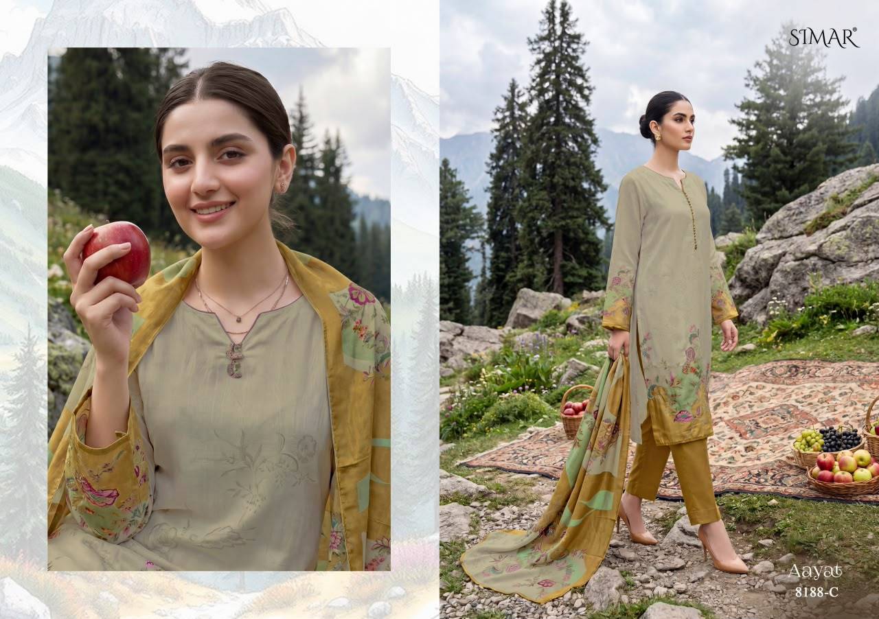 Aayat By Glossy 8188 Series Beautiful Fancy Stylish Colourful casual wear Organza Dresses At Wholesale Price